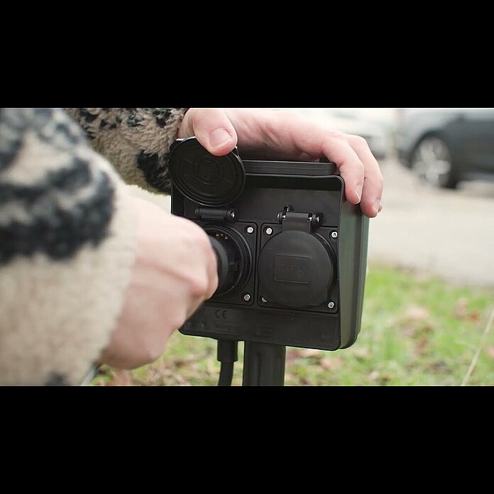 Voltomat Contactdoos met grondpen met tijdschakelaar (Kabellengte: 1,5 m, Aantal geaarde stopcontacten: 2 st., IP44, 3.500 W) | BAUHAUS