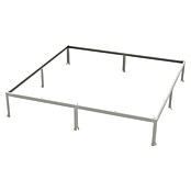 Vitavia Fundament (254,4 x 254,4 x 6 cm, Farbe: Aluminium, Passend für: Vitavia Gewächshaus Freya 7600)