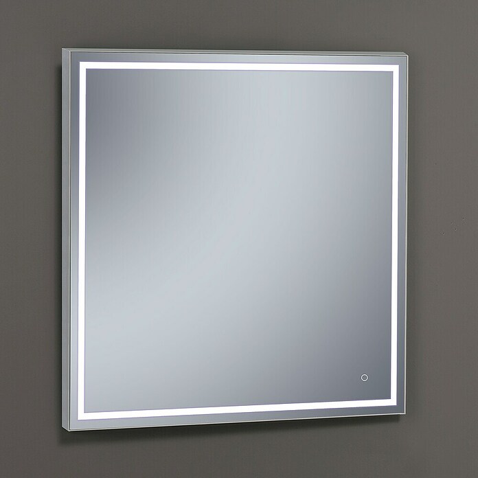 Camargue Espejo con luz LED Lisbeth (80 x 80 cm, Sensor, Acero) | BAUHAUS