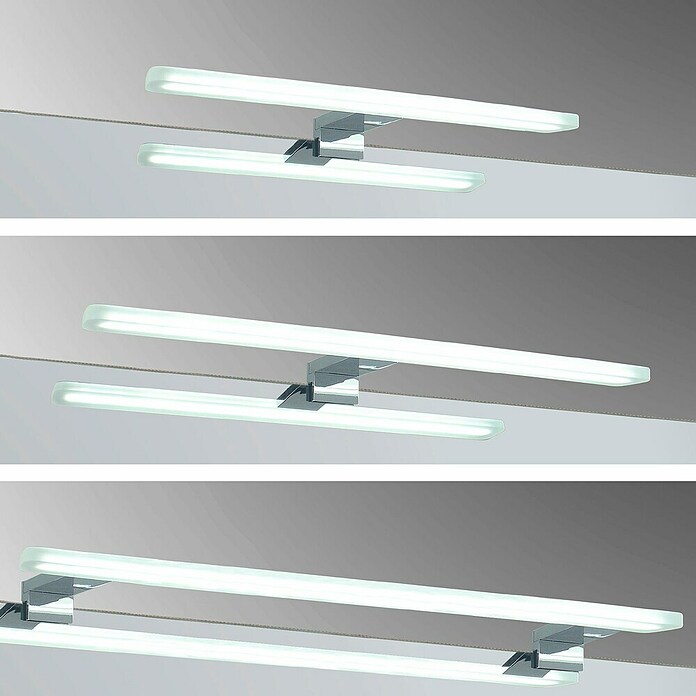 Aplique LED para espejo Round 30 cm (7 W, Cromo, L x An x Al: 12,3 x 30 x 3,4 cm) | BAUHAUS