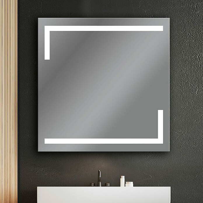 Camargue Espejo con luz LED Onix (80 x 80 cm) | BAUHAUS