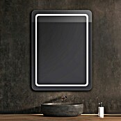 Camargue Espejo con luz LED Kea Eco (80 x 80 cm, Plata) | BAUHAUS