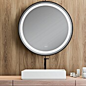 Espejo con luz LED Klara (Diámetro: 80 cm, Negro, Sensor) | BAUHAUS