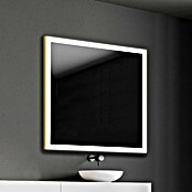 Camargue Espejo con luz (80 x 80 cm, Oro) | BAUHAUS