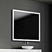 Camargue Espejo con luz Anais (80 x 80 cm, Negro) | BAUHAUS