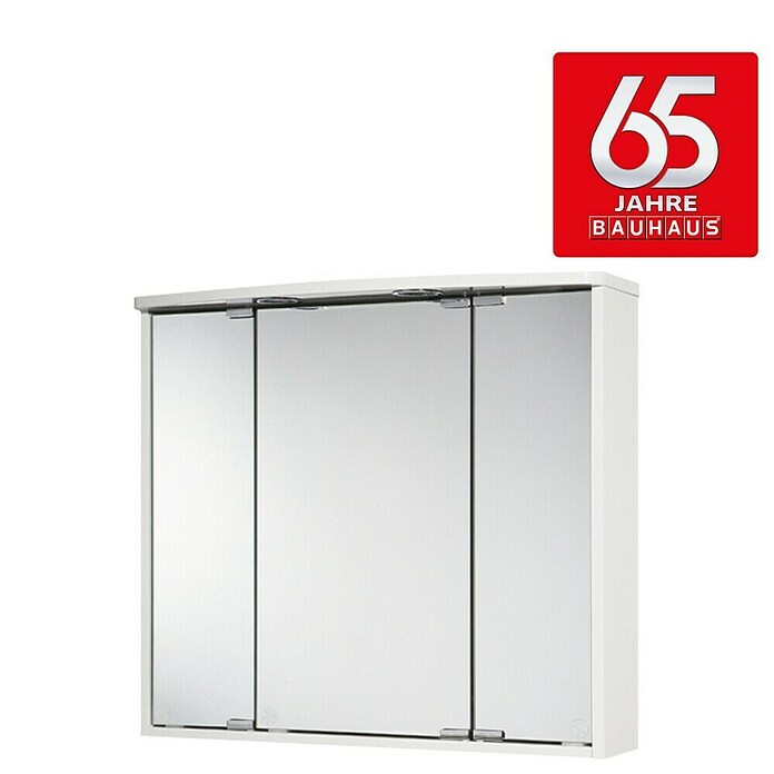 Jokey LED-Spiegelschrank Lumo (B x H: 67,5 x 60 cm, Mit Beleuchtung, MDF, Weiß)