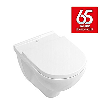 Villeroy & Boch Wand-WC-Set Targa Style (Spülrandlos, Ohne Spezialglasur, Spülform: Tief, WC Abgang: Waagerecht, Weiß)