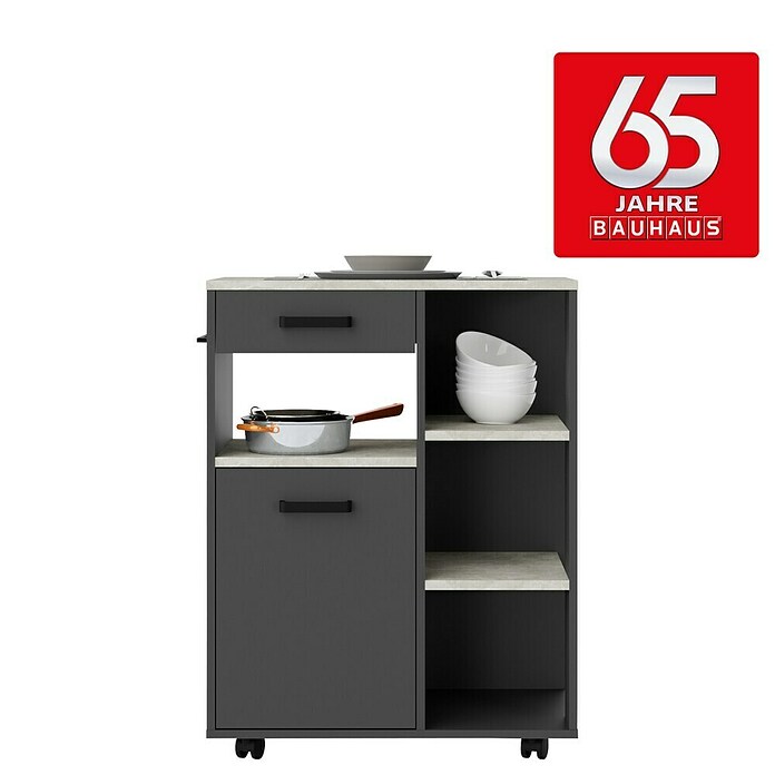 Stolarz-Lempert Beistellwagen Linda R (L x B x H: 40 x 73 x 91,4 cm, Anthrazit) | BAUHAUS