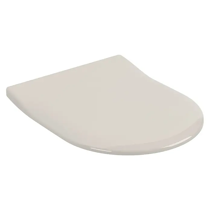 Villeroy & Boch Subway 2.0 WC-Sitz SlimSeat - Duroplast, Pergamon, Mit Absenkautomatik - Ein hellbeiger, abgerundeter rechteckiger Farbtupfer. Ideal, um Farbmuster für Ihr nächstes Projekt zu visualisieren.