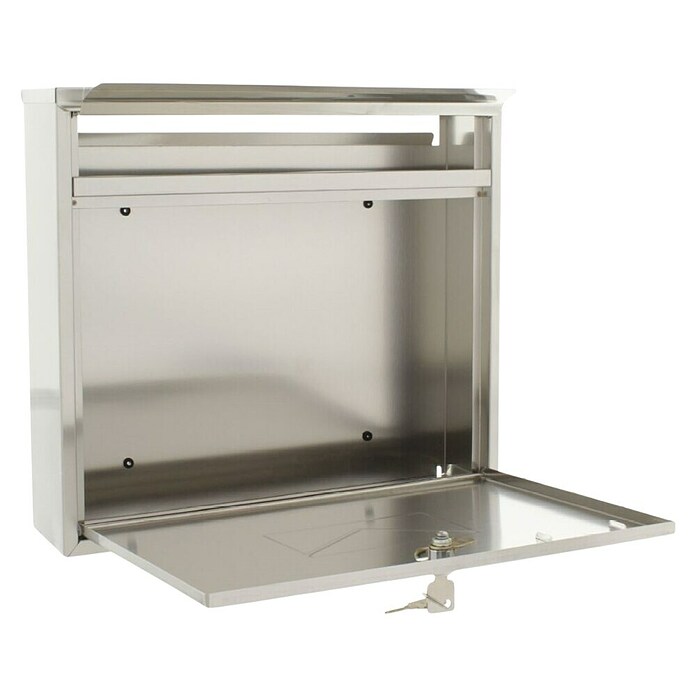 Rottner Prehodni poštni nabiralnik Teramo  (Do x Š x V: 360 x 320 x 80 mm, Siva, Nerjavno jeklo) | 1347 - Briefkästen/Zeitungsboxen Metall | AAHE - Briefkästen/Zeitungsboxen | AAH - Sicherheit | AA - Eisenwaren | A - Eisenwaren | BAUHAUS