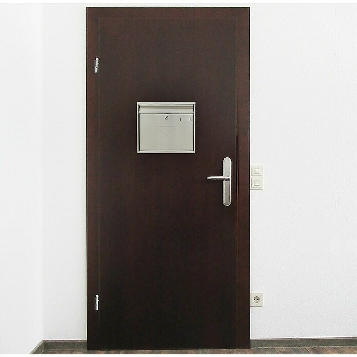 Rottner Prehodni poštni nabiralnik Teramo  (Do x Š x V: 360 x 320 x 80 mm, Siva, Nerjavno jeklo) | 1347 - Briefkästen/Zeitungsboxen Metall | AAHE - Briefkästen/Zeitungsboxen | AAH - Sicherheit | AA - Eisenwaren | A - Eisenwaren | BAUHAUS