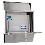Rottner Briefkasten Costa (Metall, 10 x 30,5 x 33,5 cm, Edelstahl)