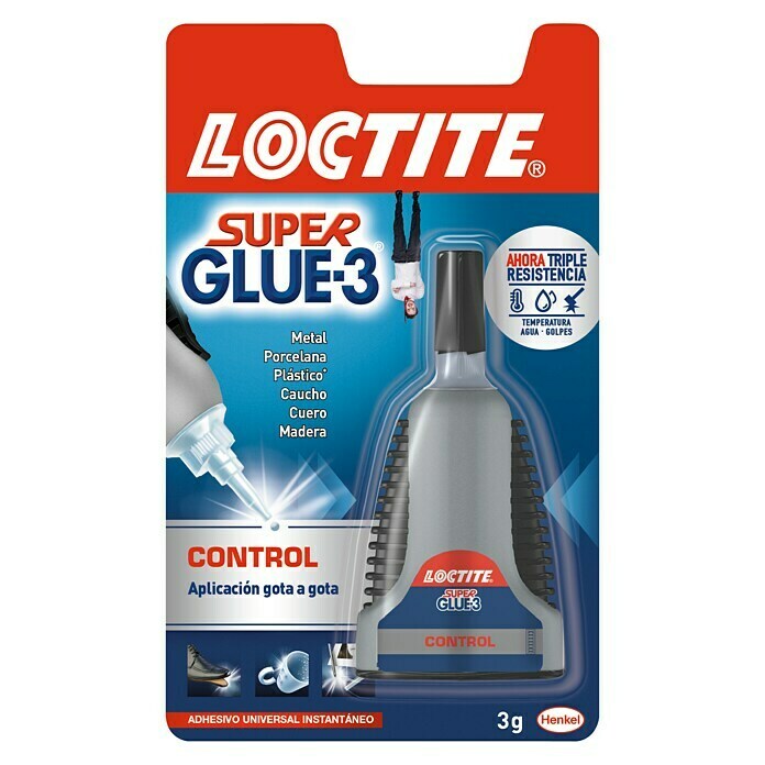 Adhesivo Instantáneo Loctite Super Glue-3 Power Gel Mini Trio 3 Unidades (1  g) 