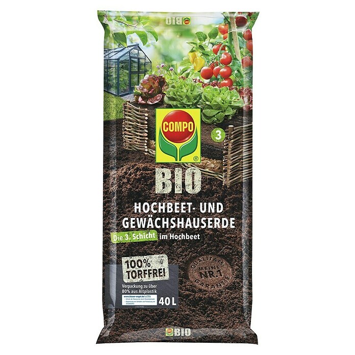 Compo Bio zemlja za visoke gredice  (40 l) | BAUHAUS