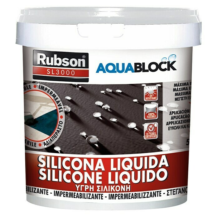 Rubson Silicona líquida Aquablock SL3000 (Blanco, 5 kg)