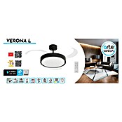 Arte confort Ventilador de techo Verona L (Negro, 122 cm, 30 W, Blanco cálido) | BAUHAUS