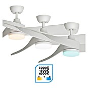 Arte confort Ventilador de techo Zeph (Blanco, 132 cm, 50 W, Blanco cálido, Con luz) | BAUHAUS