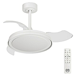 Arte confort Ventilador de techo Cartagena (Blanco, 91 cm, 28 W, Blanco cálido)