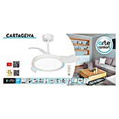Arte confort Ventilador de techo Cartagena (Blanco, 91 cm, 28 W, Blanco cálido) | BAUHAUS