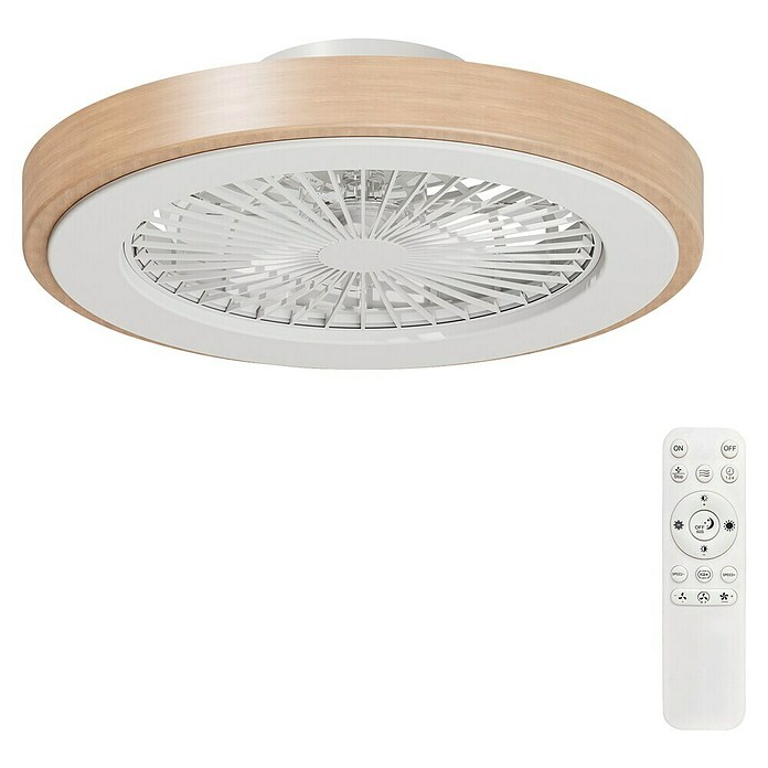 Arte confort Ventilador de techo Siena (Blanco/Madera, 48,9 cm, 36 W, RGB) | BAUHAUS