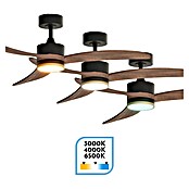 Arte confort Ventilador de techo Echo (Negro/Madera, 122 cm, 28,2 W, Blanco cálido) | BAUHAUS