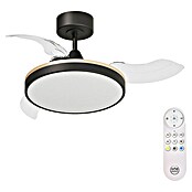 Arte confort Ventilador de techo Ginebra (Negro, 31 cm, 28 W, Blanco cálido) | BAUHAUS