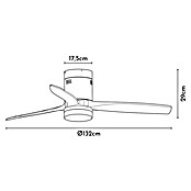 Arte confort Ventilador de techo Mallorca (Blanco/Madera, 132 cm, 36,5 W, Blanco cálido) | BAUHAUS