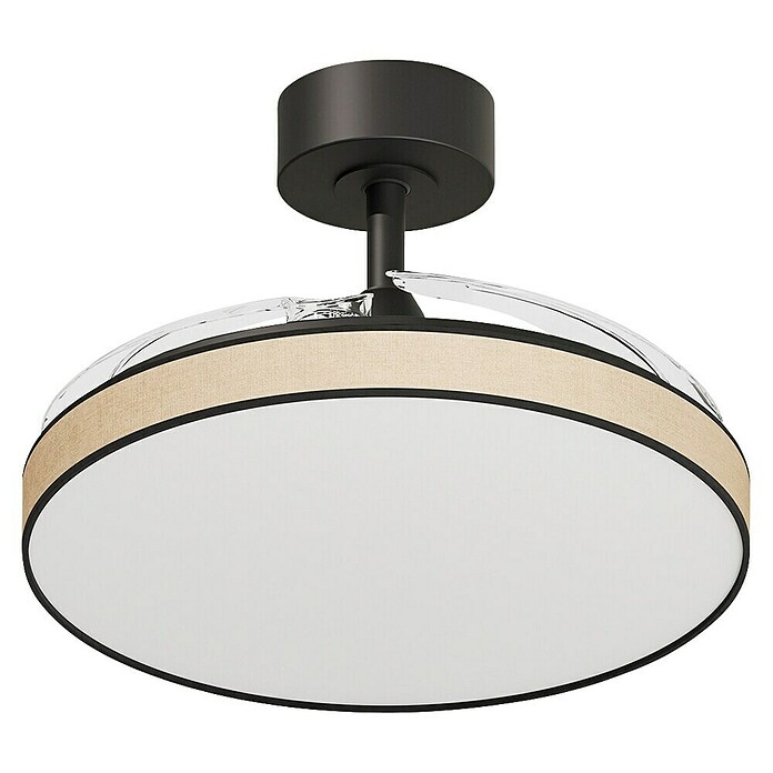 Arte confort Ventilador de techo Tunez (Negro, 105,5 cm, 30 W, Blanco cálido) | BAUHAUS