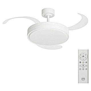 Arte confort Ventilador de techo Verona L (Blanco, 122 cm, 30 W, Blanco cálido)