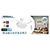Arte confort Ventilador de techo Verona L (Blanco, 122 cm, 30 W, Blanco cálido) | BAUHAUS