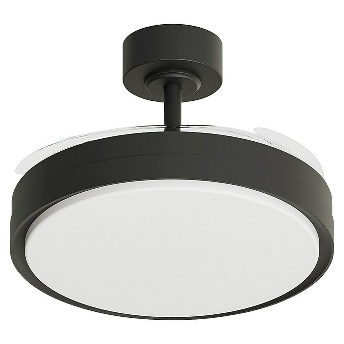 Arte confort Ventilador de techo Verona L (Negro, 122 cm, 30 W, Blanco cálido) | BAUHAUS