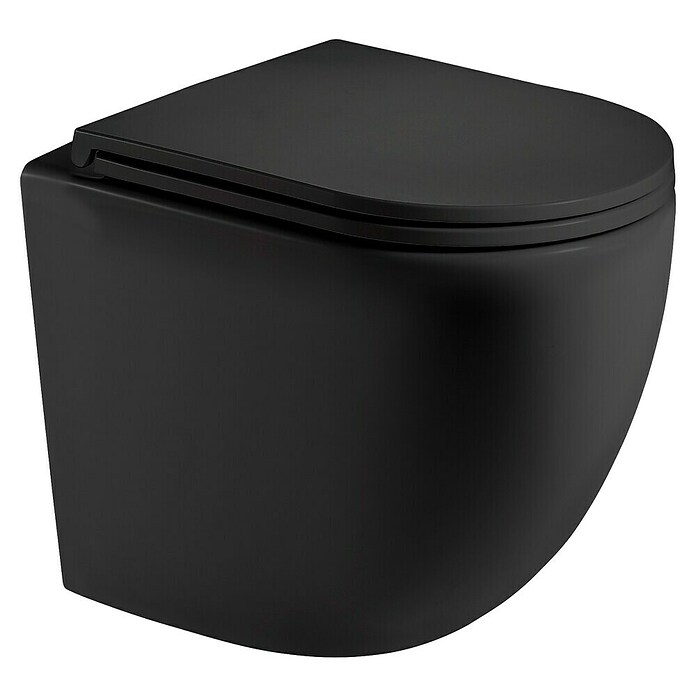 Set WC suspendido UP320 (Volumen de descarga ajustable, Negro, 2 pzs.) | BAUHAUS