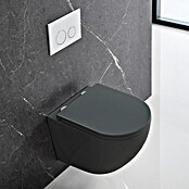 Taza de WC suspendida Kivu (Sin borde de descarga, Forma de descarga: Por separado, Salida WC: Horizontal, Negro) | BAUHAUS