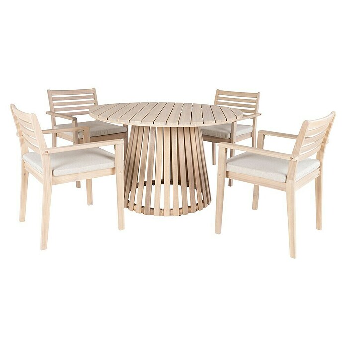 Sunfun Mesa de jardín Nour (Ø x Al: 120 x 74 cm, Madera de acacia, Natural) | BAUHAUS