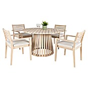 Sunfun Mesa de jardín Nour (Ø x Al: 120 x 74 cm, Madera de acacia, Natural) | BAUHAUS