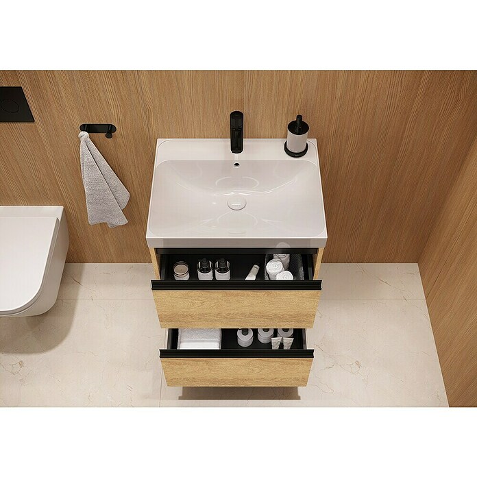 Riva Urban 2.0 Waschtischunterschrank (B x T x H: 60 x 45,1 x 63,5 cm, Natural Hickory) | BAUHAUS