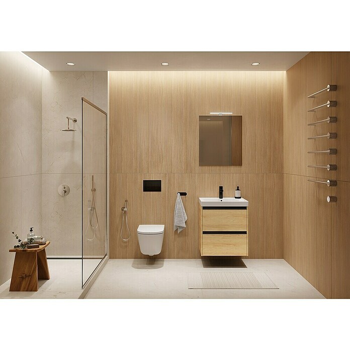 Riva Urban 2.0 Waschtischunterschrank (B x T x H: 60 x 45,1 x 63,5 cm, Natural Hickory) | BAUHAUS