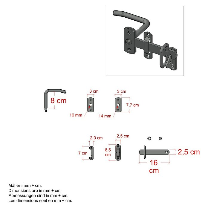 Plus Torriegel (16 cm, Stahl) | BAUHAUS