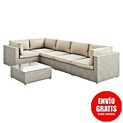 Sunfun Conjunto de muebles Ocala II (6 pzs., Ratán sintético/Aluminio, Crema) | BAUHAUS