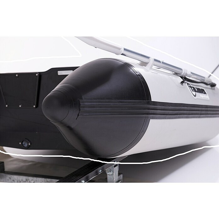 Talamex Schlauchboot Lattenboden Aqualine QLS230 (Grau, L x B: 230 x 134 cm, Tragkraft: 325 kg, Geeignet für: 2+1 Personen) | BAUHAUS