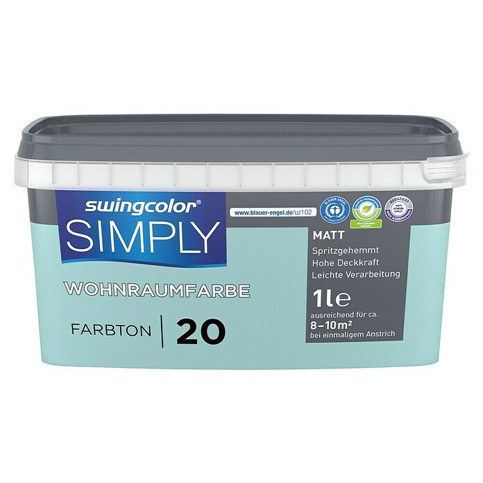 swingcolor Boja za zid Simply  (Plava - br. 20, Mat, 1 l) | BAUHAUS