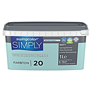 swingcolor Boja za zid Simply (Plava - br. 20, Mat, 1 l)