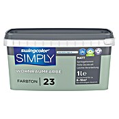 swingcolor Boja za zid Simply  (Zelena – br. 23, Mat, 1 l) | BAUHAUS