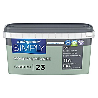 swingcolor Boja za zid Simply (Zelena – br. 23, Mat, 1 l)