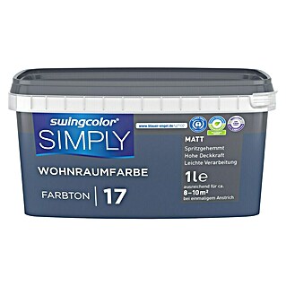 swingcolor Boja za zid Simply (Plava – br. 17, Mat, 1 l)