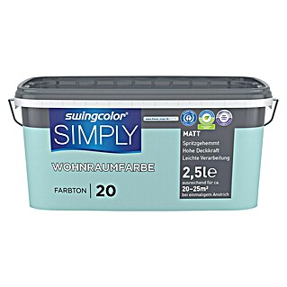 swingcolor Boja za zid Simply (Plava - br. 20, Mat, 2,5 l)