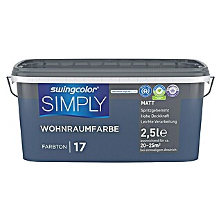swingcolor Boja za zid Simply (Plava – br. 17, Mat, 2,5 l)