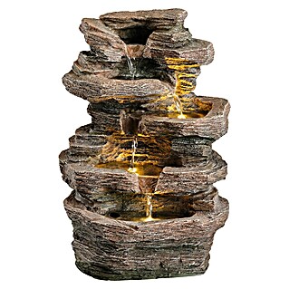 Fuente LED Barletta (21 x 27 x 39 cm, Gris/Marrón)