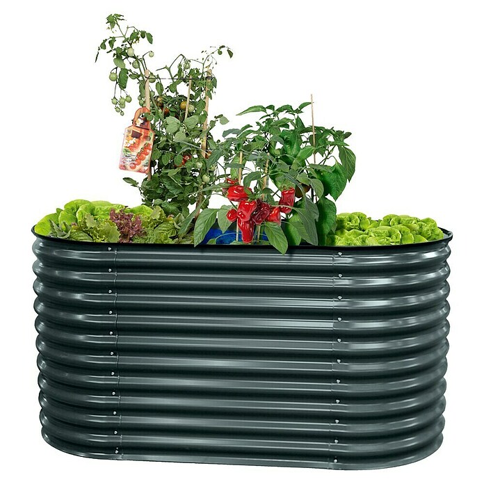 Gardol Hochbeet (160 x 80 x 82 cm, Stahl, Anthrazit) | BAUHAUS