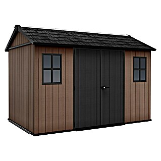 Keter Caseta para jardín Newton Plus 759-975 (Medidas ext. (An x Pr): 287 x 230 cm, Plástico, Marrón/Negro, 5,25 m²)